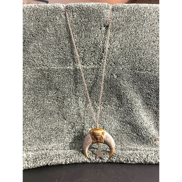 Rare Shriners Masonic Pharaoh Crescent Moon Star Symbol Pendant Necklace - Picture 4 of 10
